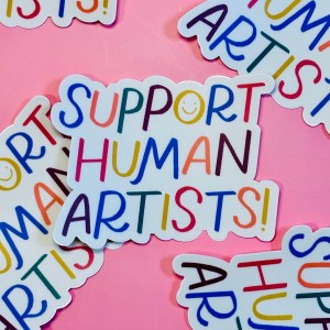 Support Human Artists Sticker